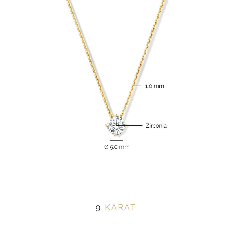 Beloro Jewels Regalo d'Amore 9 Karat Gold Halskette und Armband Geschenkset mit Zirkonia-Steinen BO90048-zoom-