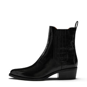 Isabel Bernard Vendôme Amandine Kroko Schwarz Kalbsleder Stiefel IB53010-201-36