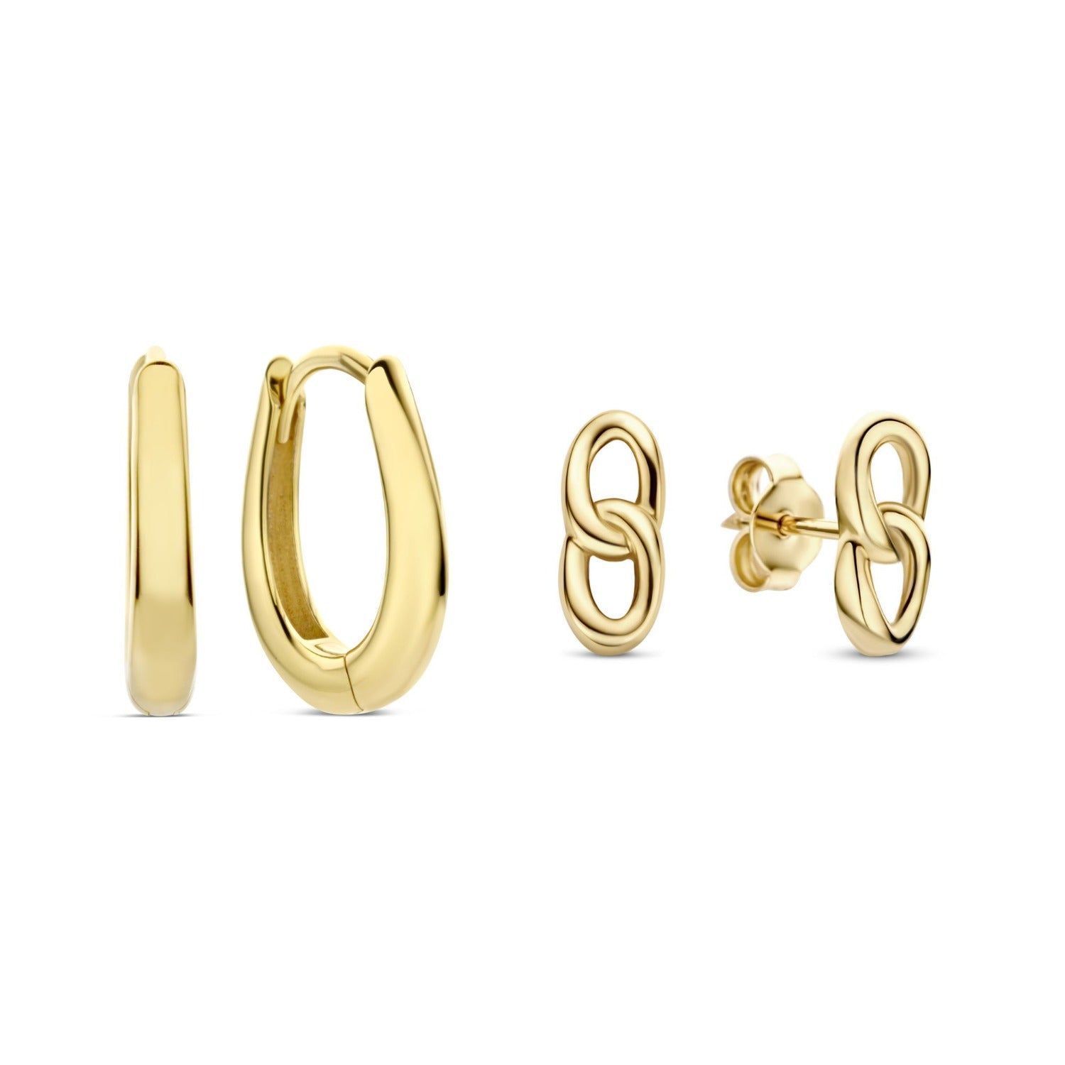 Isabel Bernard Cadeau d'Isabel 14 karat gold earring set with chains IB90183