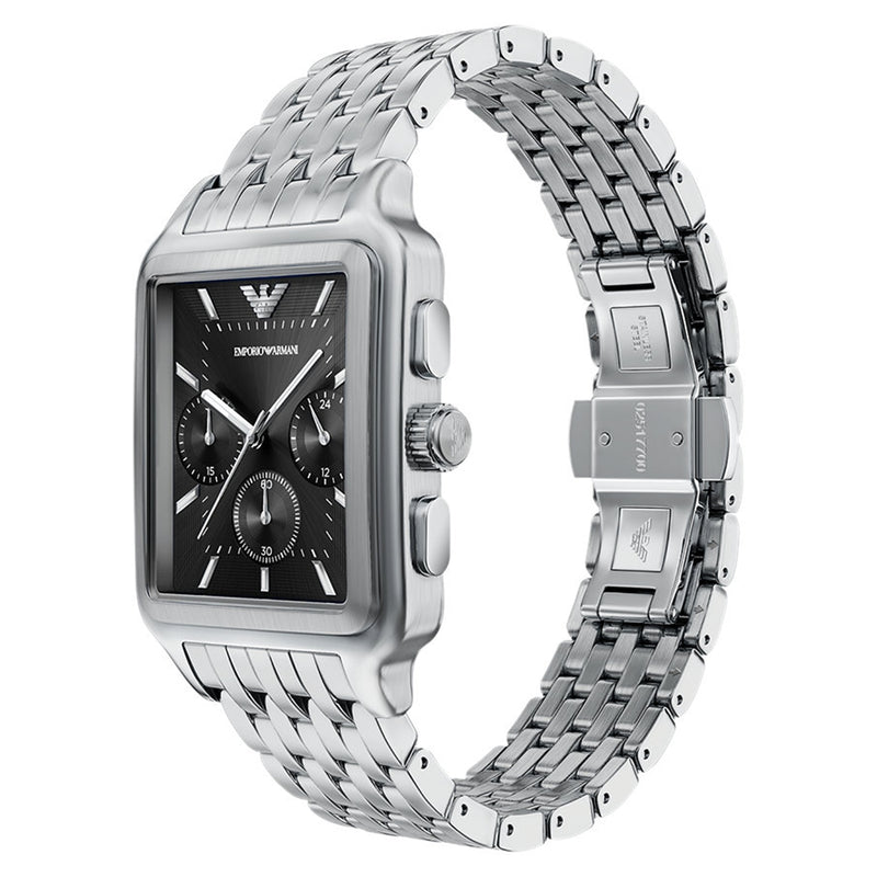 Emporio Armani Rectangular Black Dial Watch AR11751-zoom-