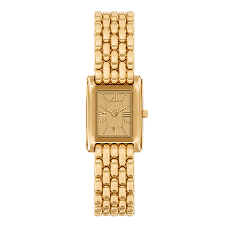 Michael Kors Essex Rectangular Gold Dial Watch MK4997-zoom-