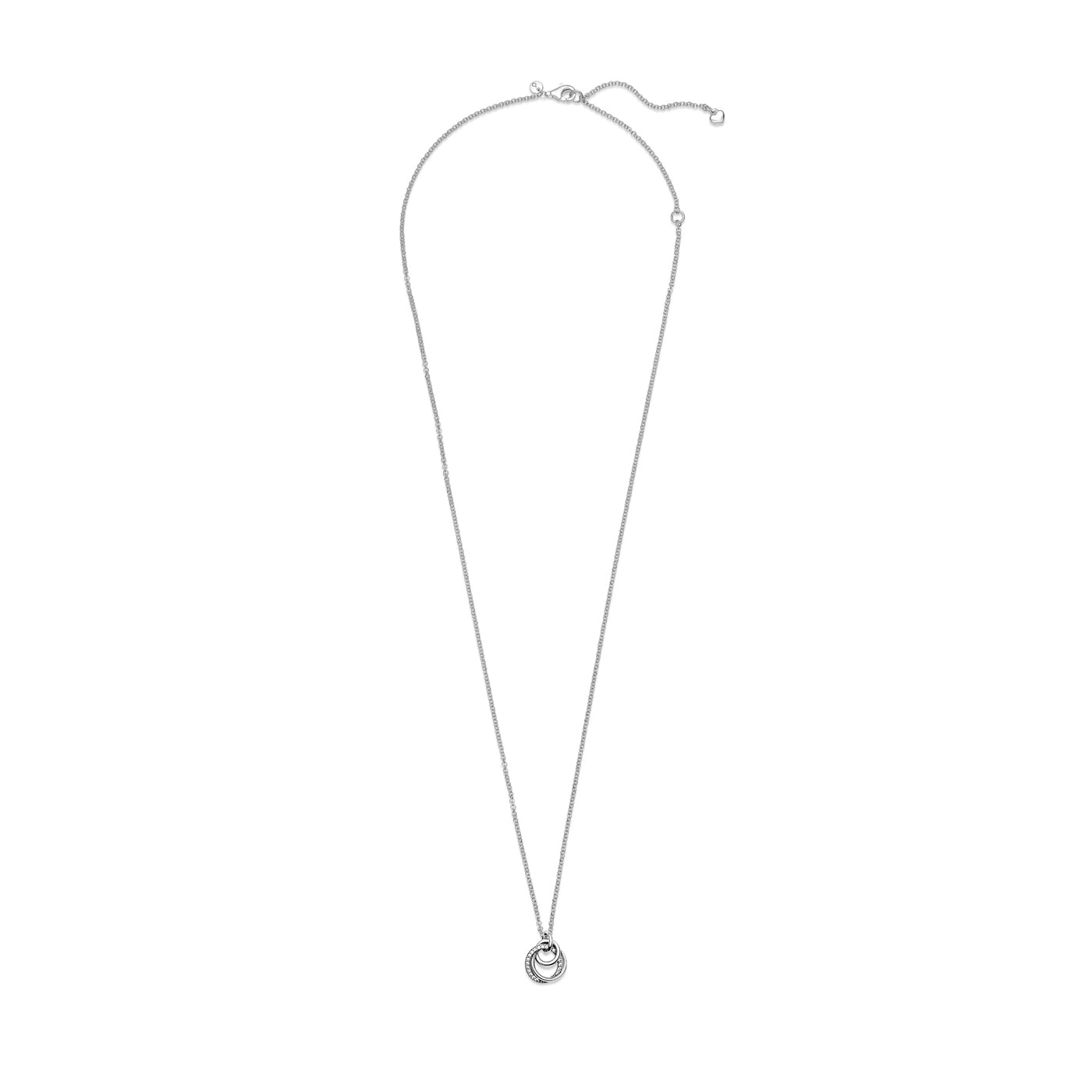 Pandora Moments 925 Sterling Silver Family Always Encircled Pendant Necklace 391455C01-60 (Length: 60.00 cm)