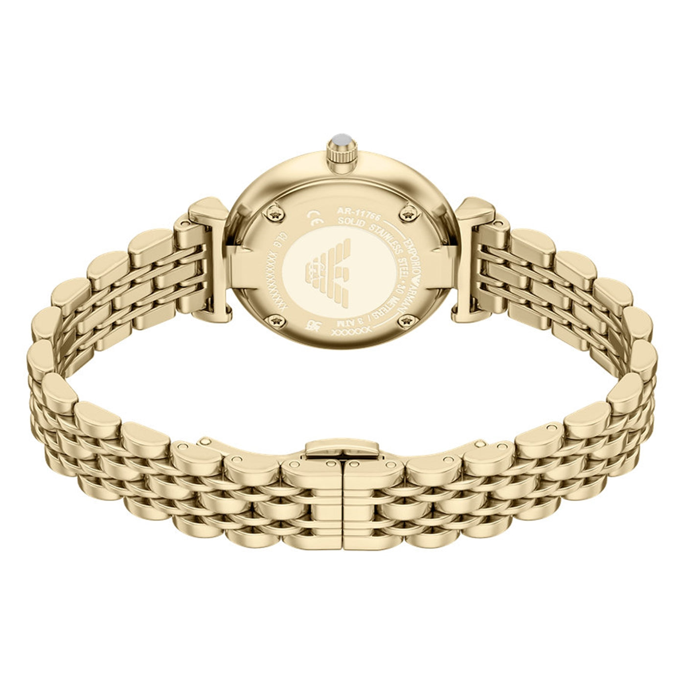Emporio Armani Round Gold Dial Watch AR11766
