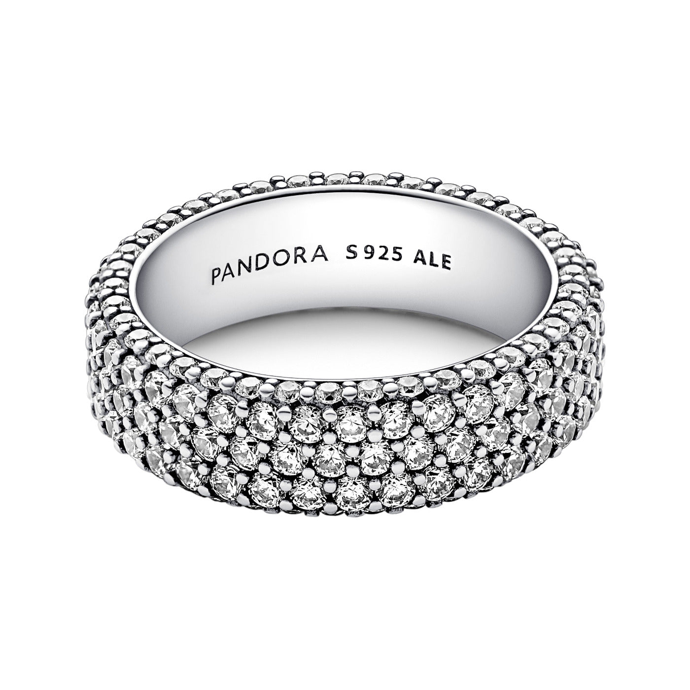 Pandora Timeless 925 Sterling Silver Pavé Triple-row Ring 192634C01-58