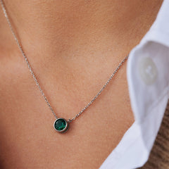 Violet Hamden Venus 925 Sterling Silver Necklace with Birthstone VH340009-DEC