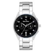 Mats Meier Mont Vélan Chrono Schwarz/Silberfarbene Uhr MM10004