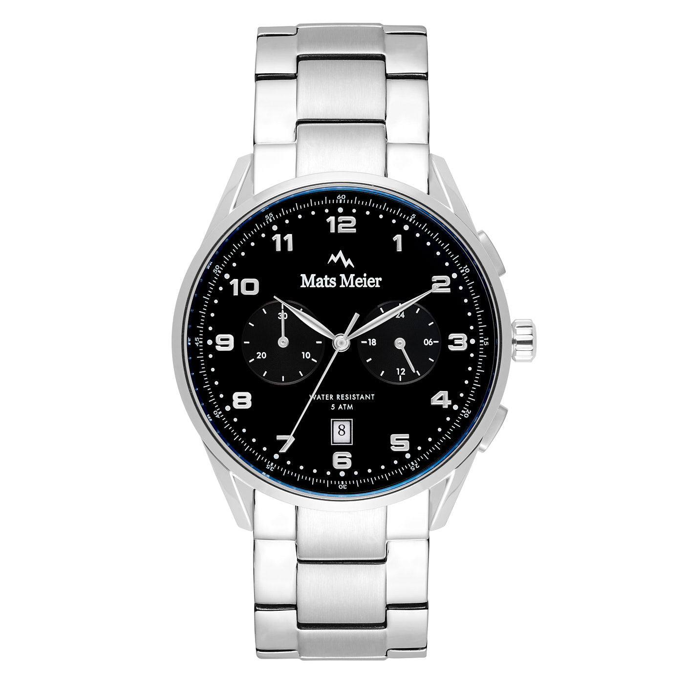 Mats Meier Mont Vélan Chrono Black/Silver Coloured Watch MM10004