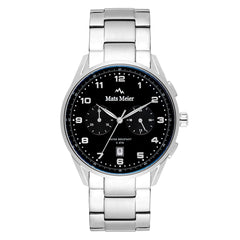 Mats Meier Mont Vélan Chrono Black/Silver Coloured Watch MM10004