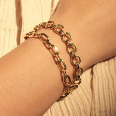 Parte Di Me Bibbiena Poppi Viva 925 Sterling Silver Gold Plated Link Bracelet PDM32134