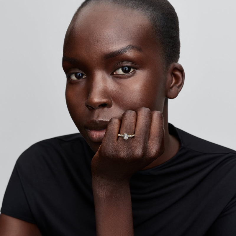 Pandora Timeless Rechteckiger Funkelnder Halo Ring 164506C01-52-zoom-