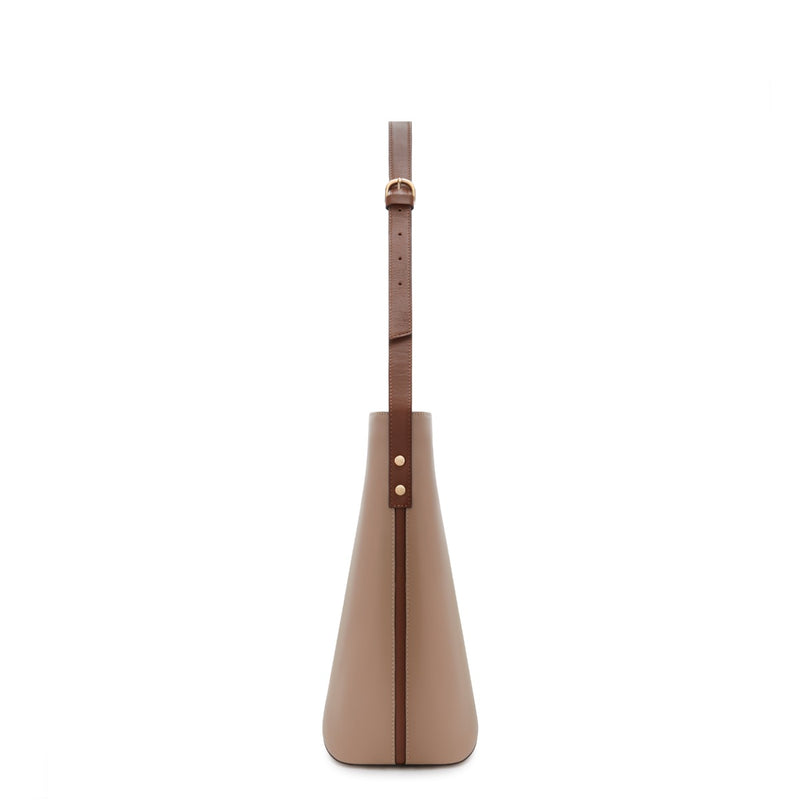Isabel Bernard Honoré Lora Taupe Kalbsleder Umhängetasche IB25085-378-zoom-