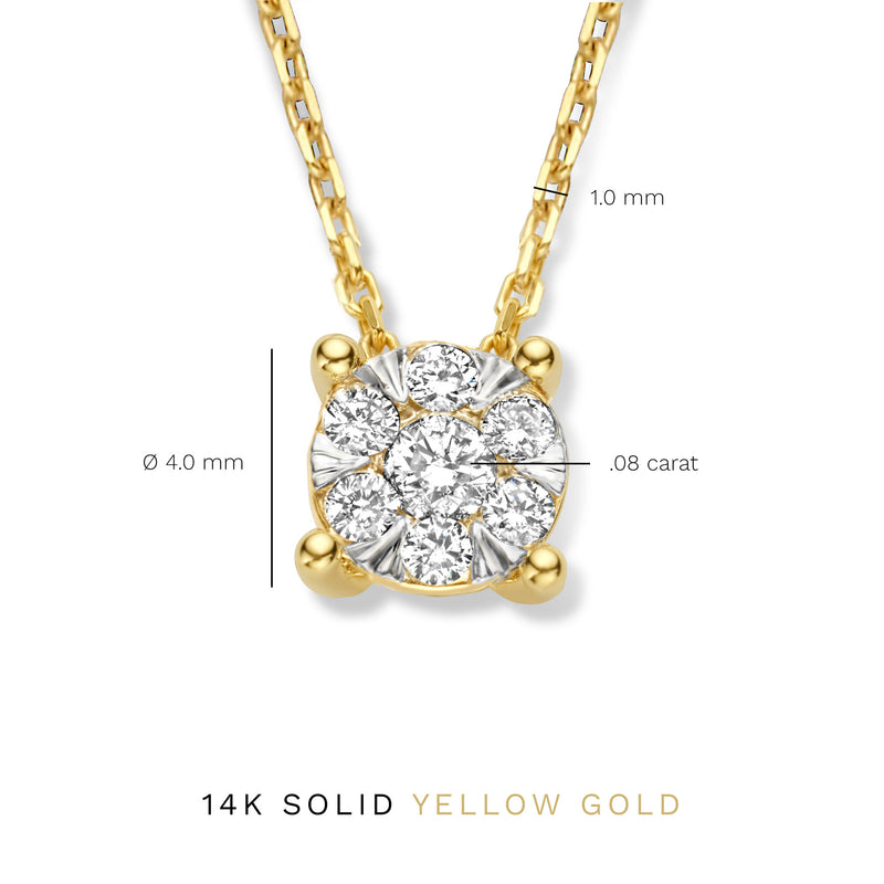 Isabel Bernard De la Paix Hanaé 14 Karat | Gold Halskette | Diamant 0.08 Karat | IBD350007-zoom-