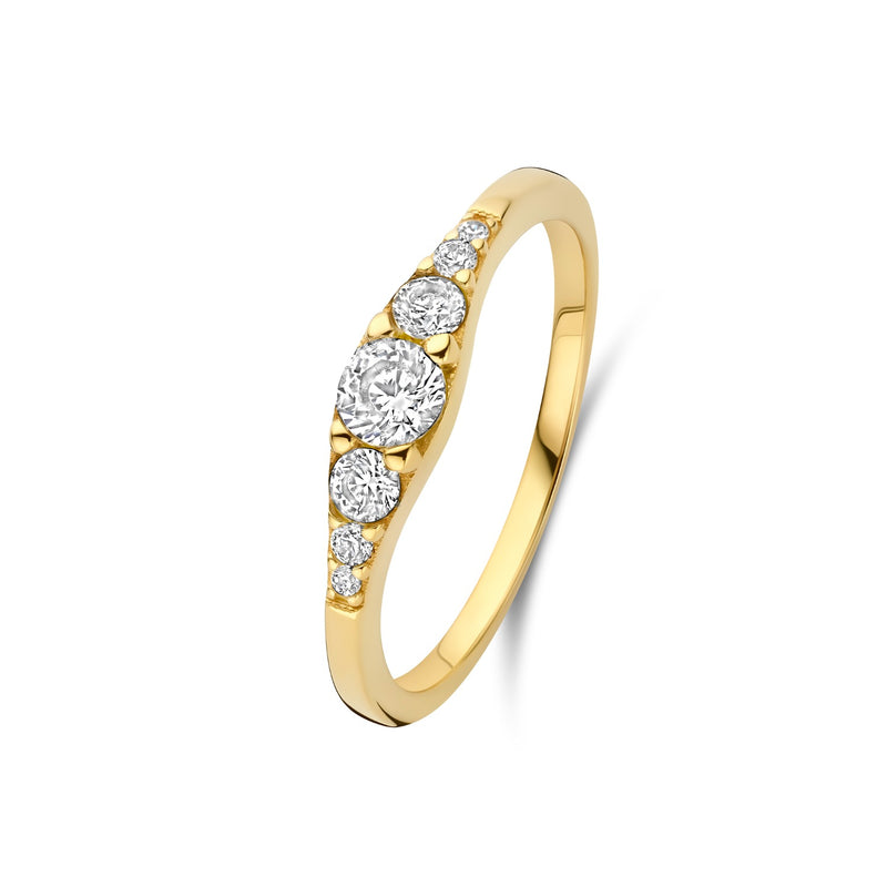 Isabel Bernard Rivoli Esme 14 Karat Gold Stapelring mit Zirkonia-Steinen IB330110-52-zoom-