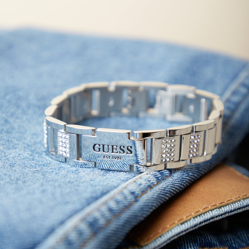 GUESS Frontiers Silberfarbene Armband JUMB01341JWSTT-U-zoom-