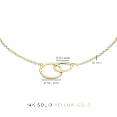 Isabel Bernard Cadeau d'Isabel 14 Carat Golden Necklace and Bracelet Giftset IB90130