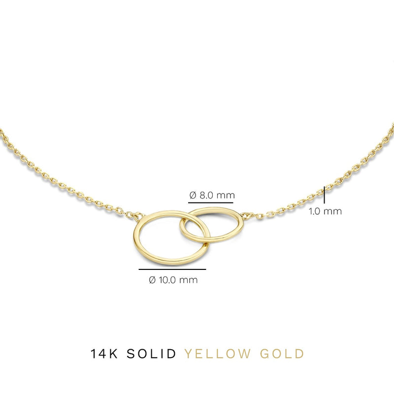 Isabel Bernard Cadeau d'Isabel 14 Karat | Gold Halskette und Armband Geschenksets IB90130-zoom-