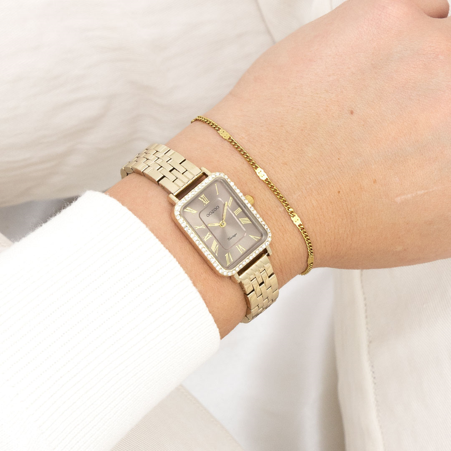 OOZOO Vintage Gold and Taupe Women's Watch C20415