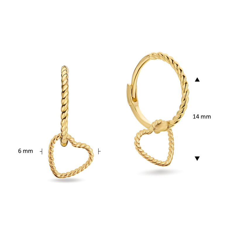 Jackie Gold Amour Ohrringe Aus 14 Karat Gold 585 JKE25.515-zoom-