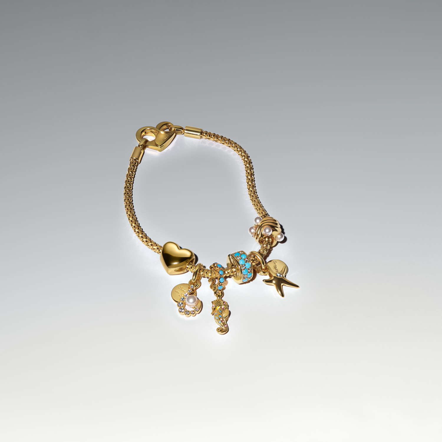 Pandora Moments Gold Plated Starfish Double Dangle Charm 763892C01