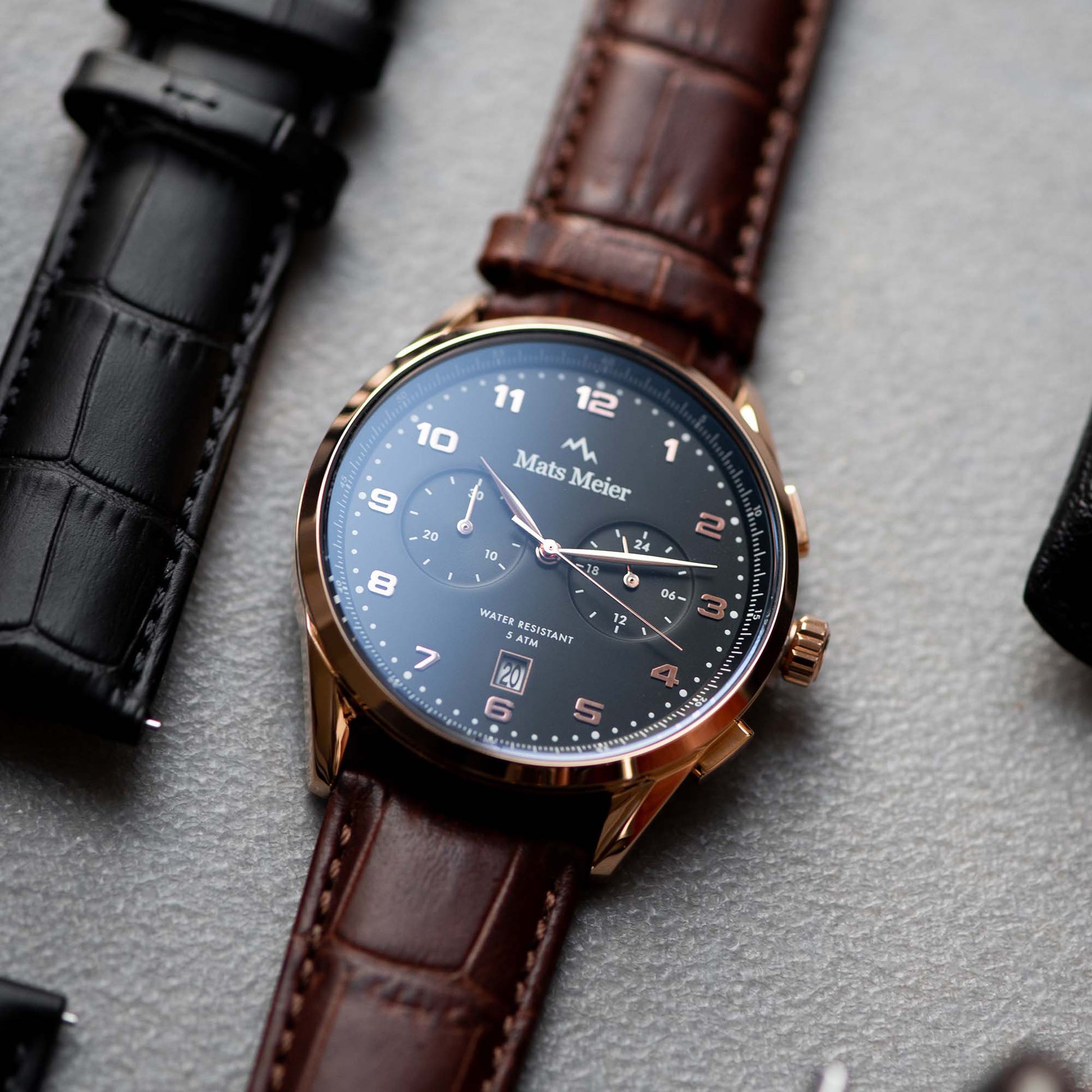 Mats Meier Mont Vélan Chrono Black/Brown Watch MM10001