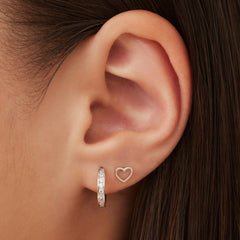 Isabel Bernard Saint Germain Amore 14 Carat Whitegold Ear Studs IB360230