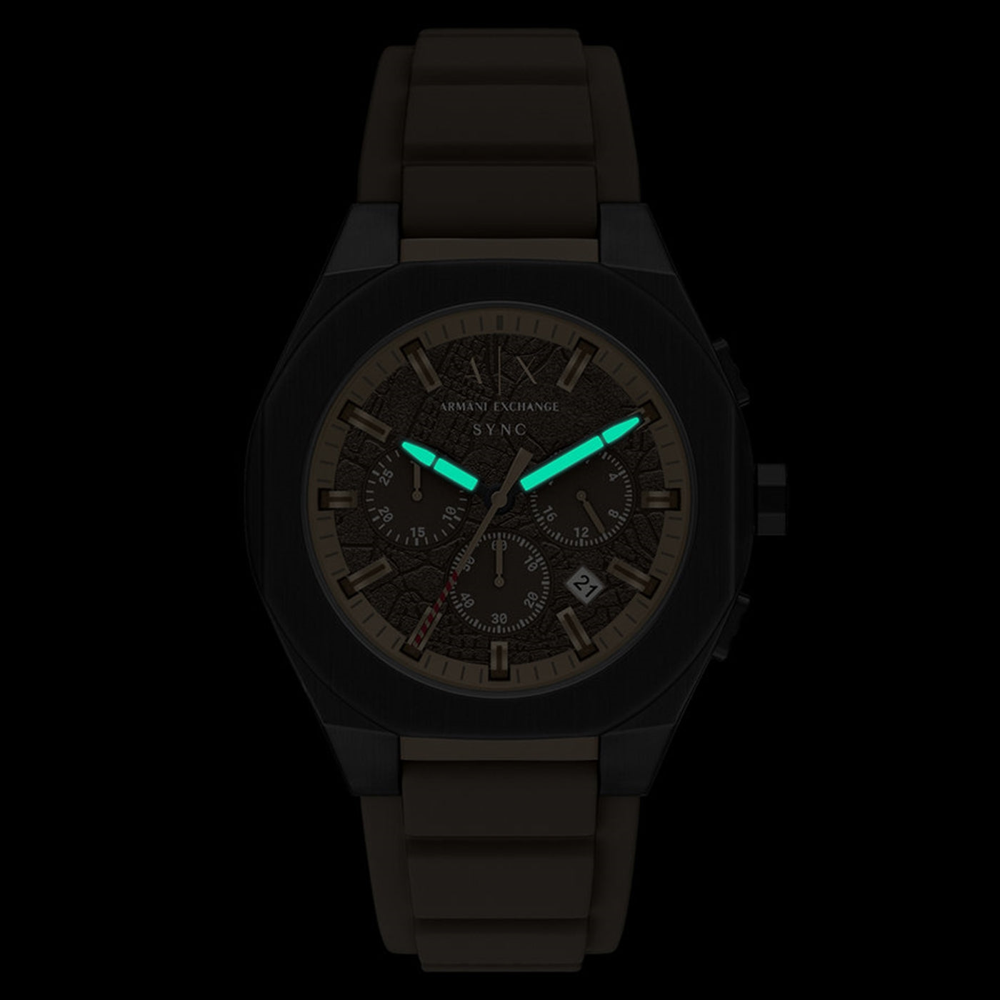 Armani Exchange Sync Round Brown Dial Watch AX4293