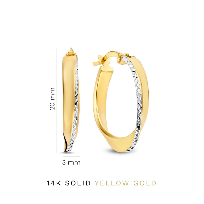 Isabel Bernard Rivoli Laura 14 Karat Gold Reif-Ohrringe Mit Diamantschliff IB360258-zoom-