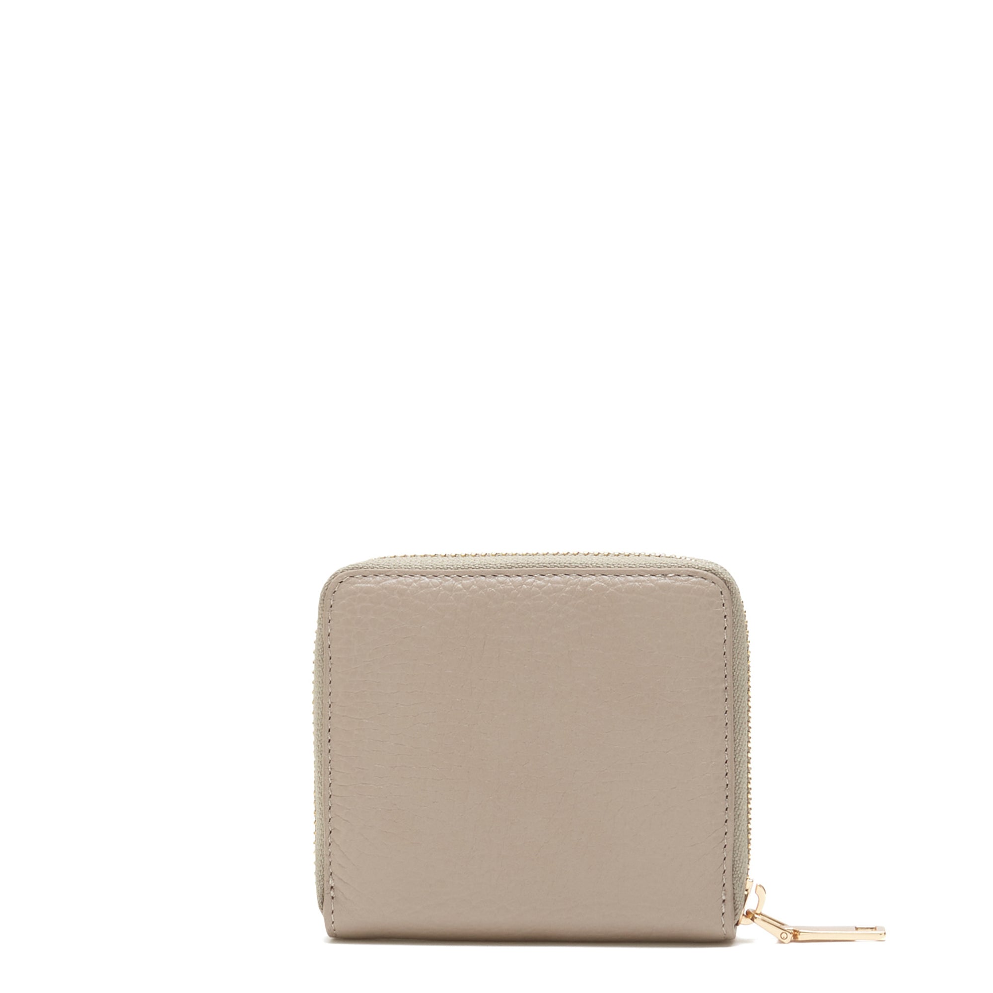 Isabel Bernard Honoré Jules Taupe Leather Zip Wallet made of Calfskin IB23018