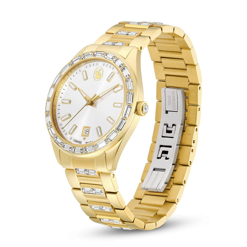 Swarovski Matrix Goldfarbene Uhr 5745534-zoom-