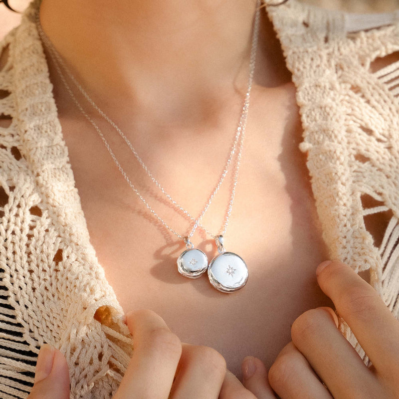 Violet Hamden Sisterhood Memory 925 Sterling Silberne Halskette mit Fotomedaillon VH340029-zoom-