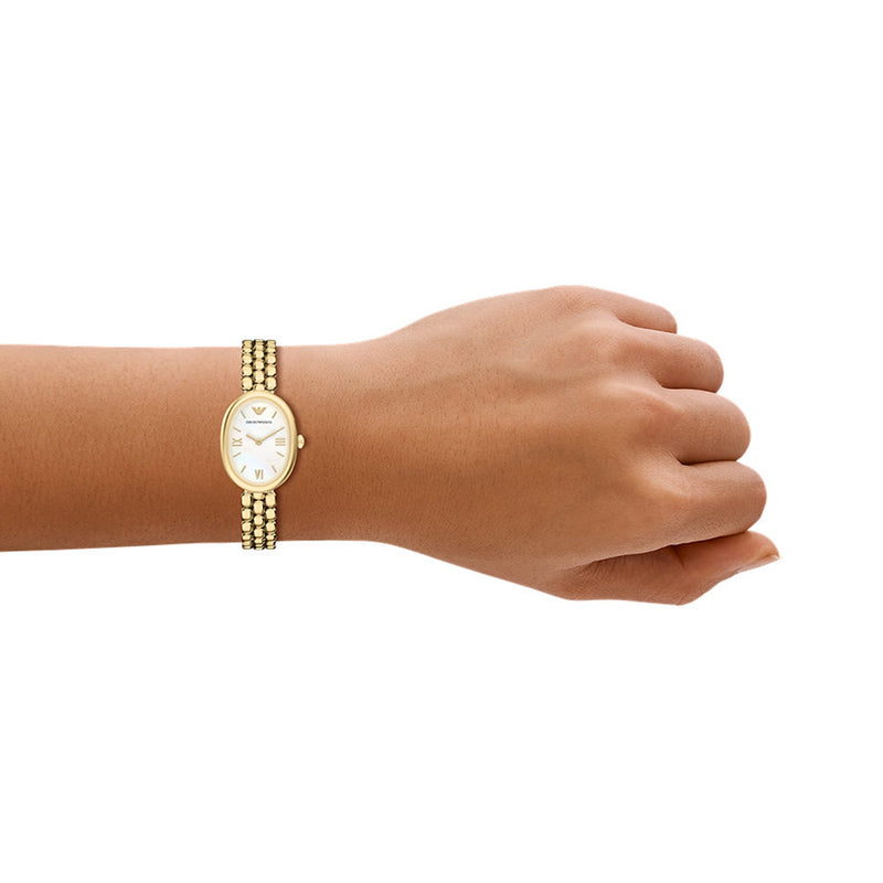 Emporio Armani Oval White Dial Watch AR11777-zoom-