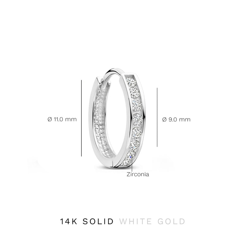 Isabel Bernard Saint Germain Tiphaine 14 Karat | Weißgold Reif-Ohrringe Mit Zirkonia IB360094-zoom-