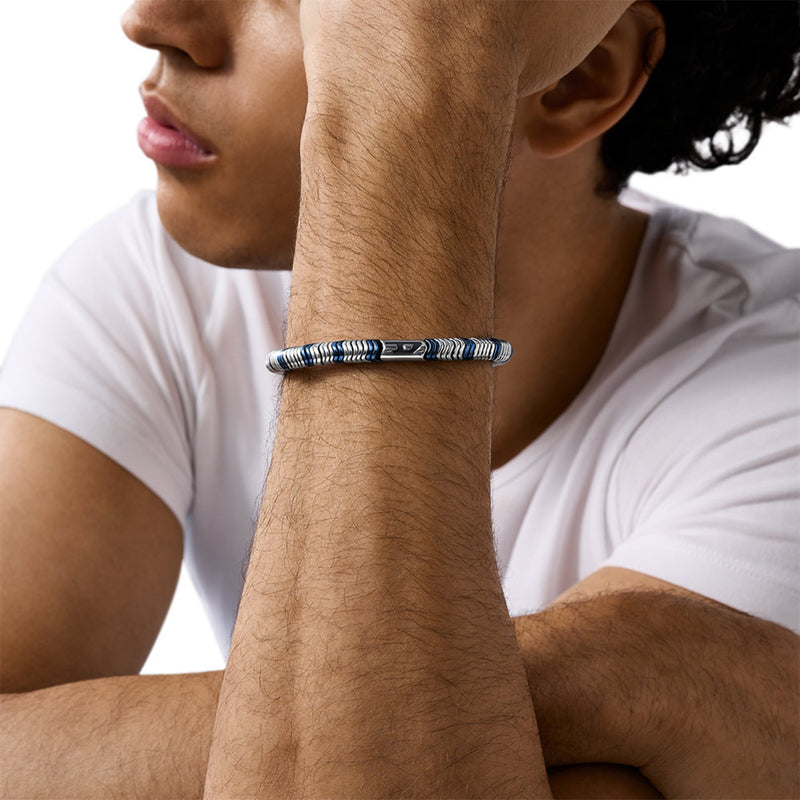 Diesel D Logo Silver Coloured Bracelet DX1572931-zoom-