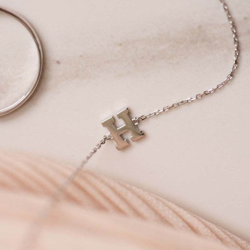 Isabel Bernard Saint Germain Rachel 14 Karat | Weißgold Initiale Armband IB320041-Z-zoom-