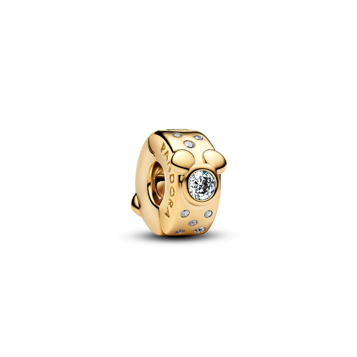 Pandora Disney Gold Plated Mickey & Minnie Mouse Clip Charm 764130C01