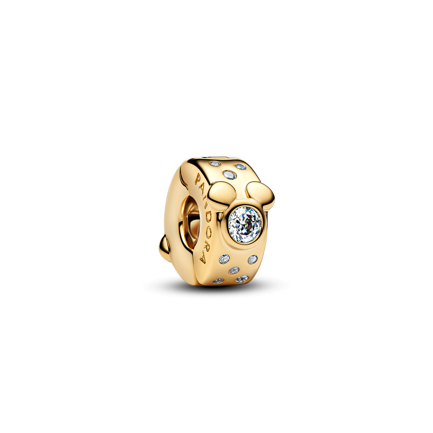 Pandora Disney Gold Plated Mickey & Minnie Mouse Clip Charm 764130C01