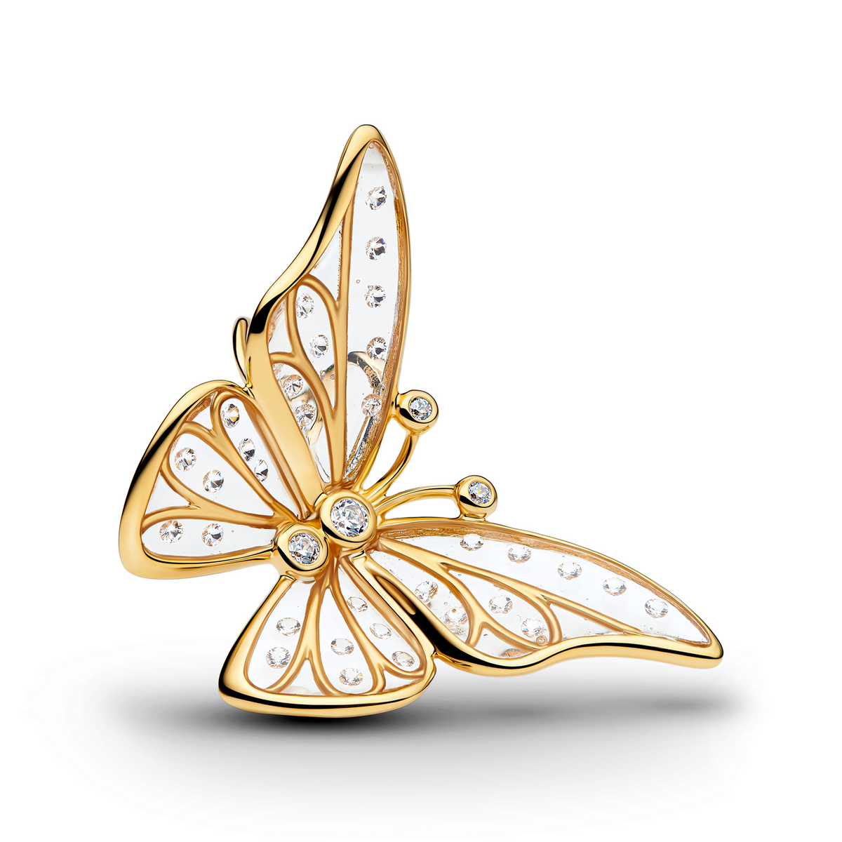 Pandora Moments Gold Plated Zirconia Oversized Butterfly Openwork Charm 764487C01