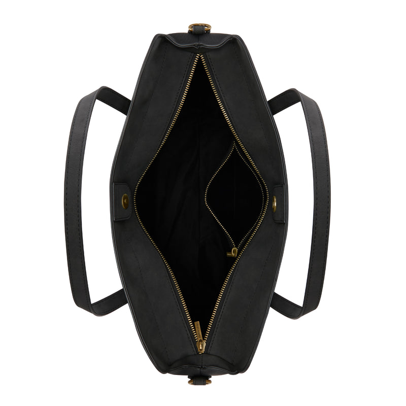 Violet Hamden Essential Bag Schwarze Schultertasche mit 13-Zoll-Laptopfach VH25034-zoom-