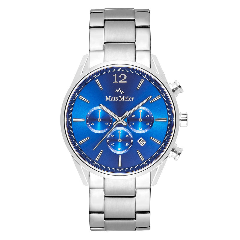 Mats Meier Grand Cornier Chrono Blauw/Silberfarbene Uhr MM00108-zoom-