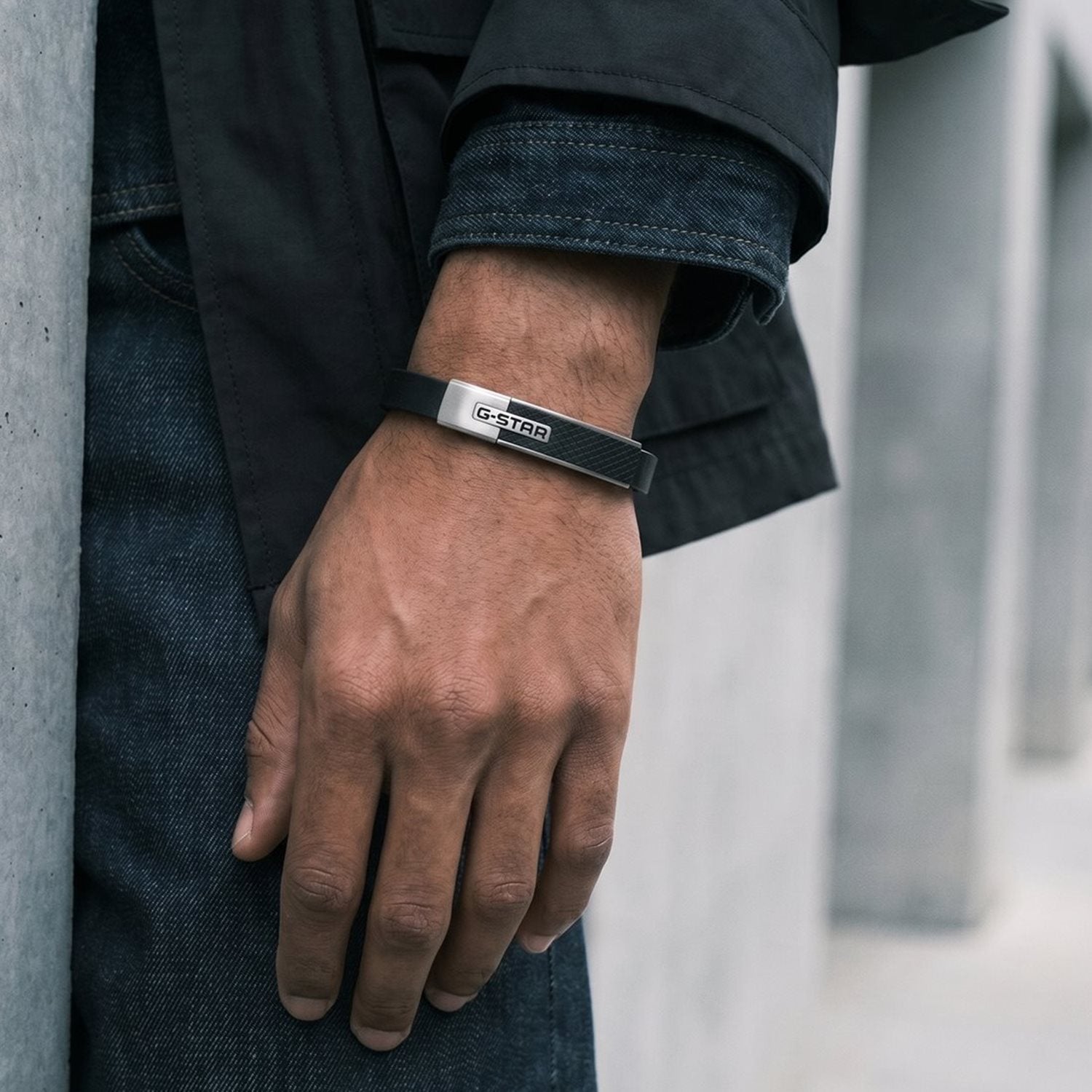 G-Star Mtrx Black Leather Bracelet GSJ.105.03