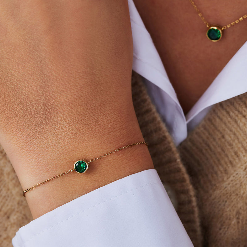 Violet Hamden Venus 925 Sterling Silbernes Vergoldetes Armband mit Geburtsstein VH320010-NOV-zoom-