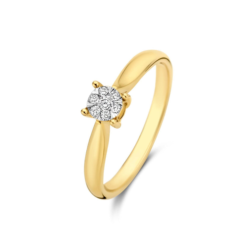 Isabel Bernard De la Paix Hanaé 14 Karat | Gold Ring | Diamant 0.08 Karat | IBD330007-50-zoom-