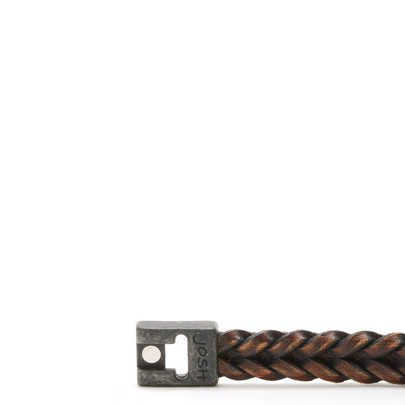 Josh Vintage Black Brown Armband 24941-BRA-VB/BROWN/L-zoom-