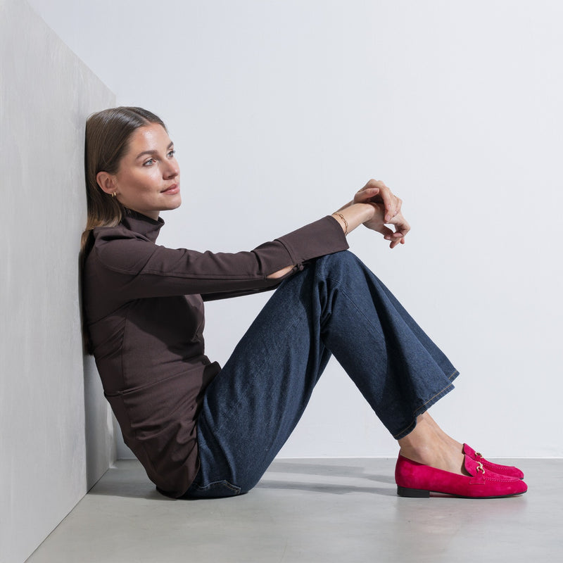 Isabel Bernard Vendôme Fleur Fuchsia Suede Loafers IB51100-155-36-zoom-