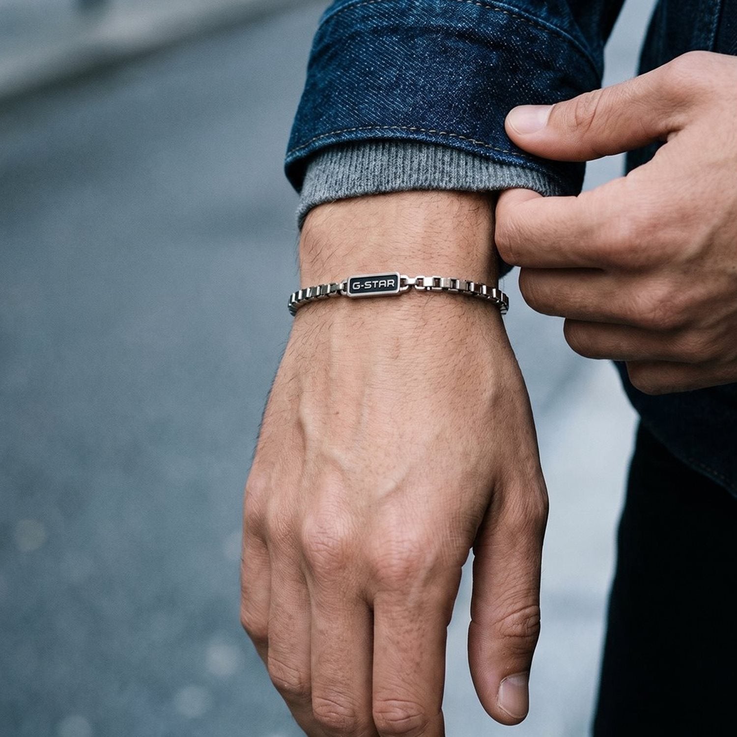 G-Star Floatcore Silver Box Chain Bracelet GSJ.100.05