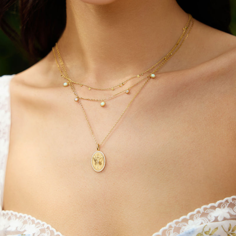 Ania Haie Sunny Sparkler Goldfarbene Kyoto Opal Station Halskette AH-N064-03G-zoom-