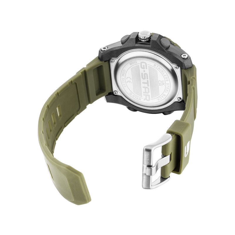 G-STAR Ops01 Grau-Olivgrüne Ana-Digi Herrenuhr GSW.502.03-zoom-