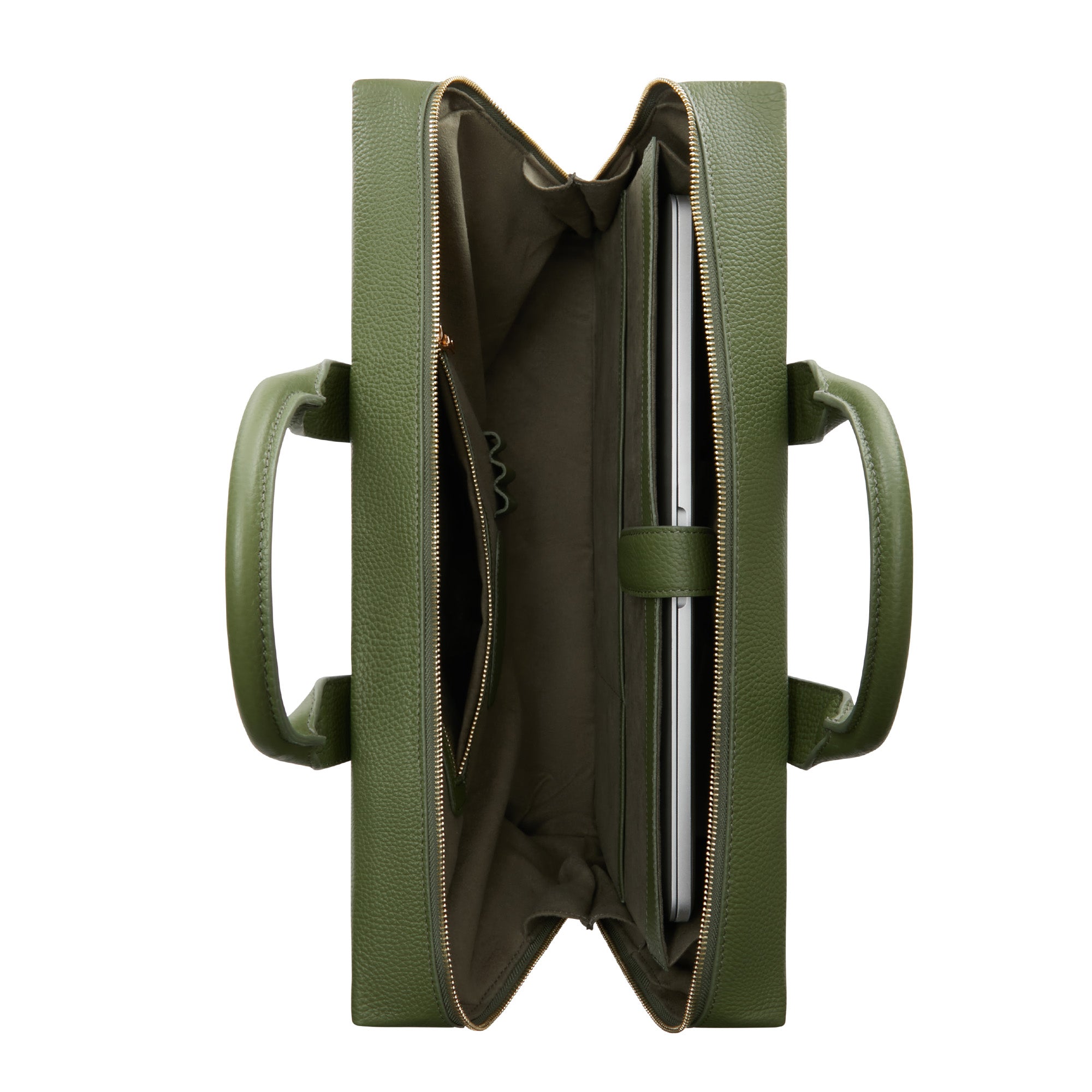 Isabel Bernard Honoré Anique Green Calfskin Handbag IB25061