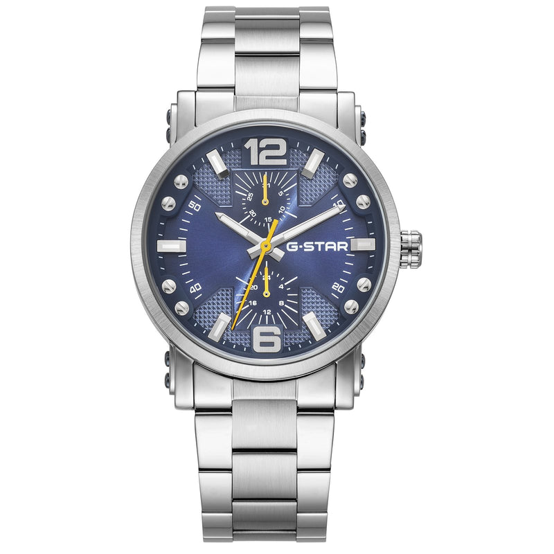G-STAR Rovic Silberfarbene Stahl-Herrenuhr GSW.509.05-zoom-