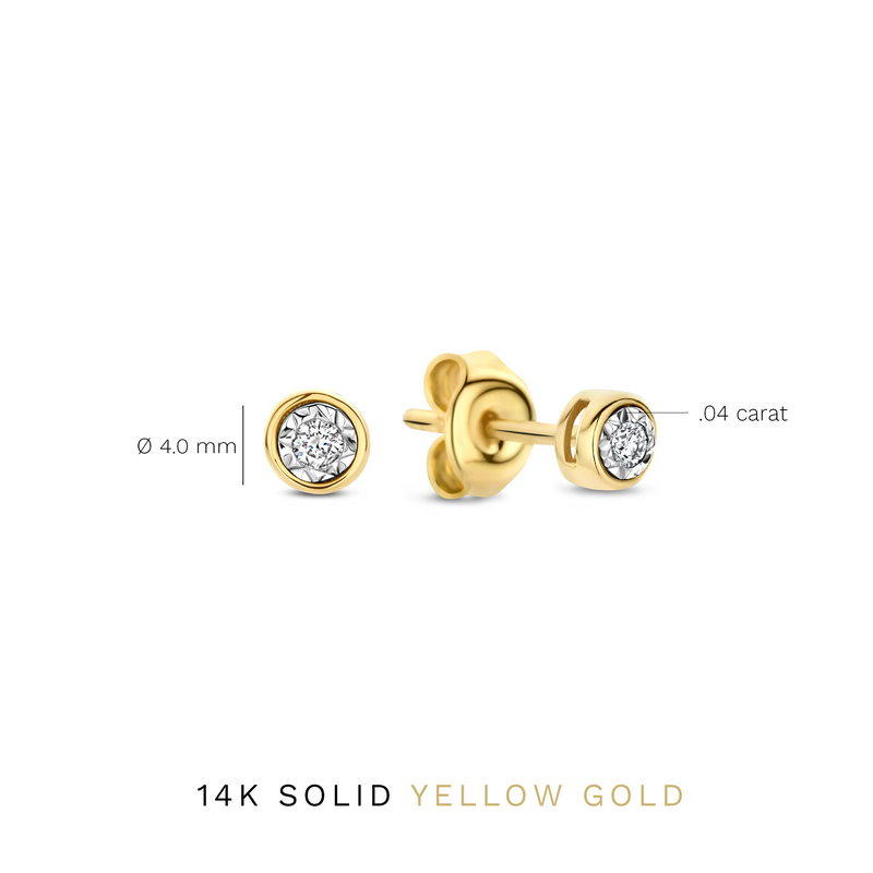 Isabel Bernard De La Paix Inaya 14 Karat | Gold Ohrstecker | Diamant 0.04 Karat | IBD360026-zoom-